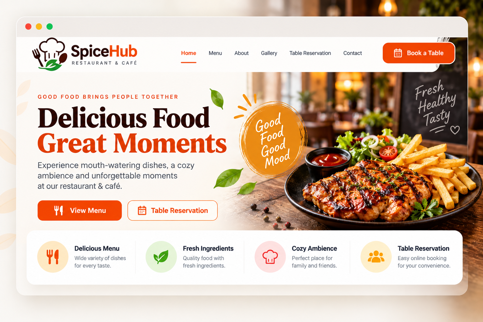 Restaurant & Café Website