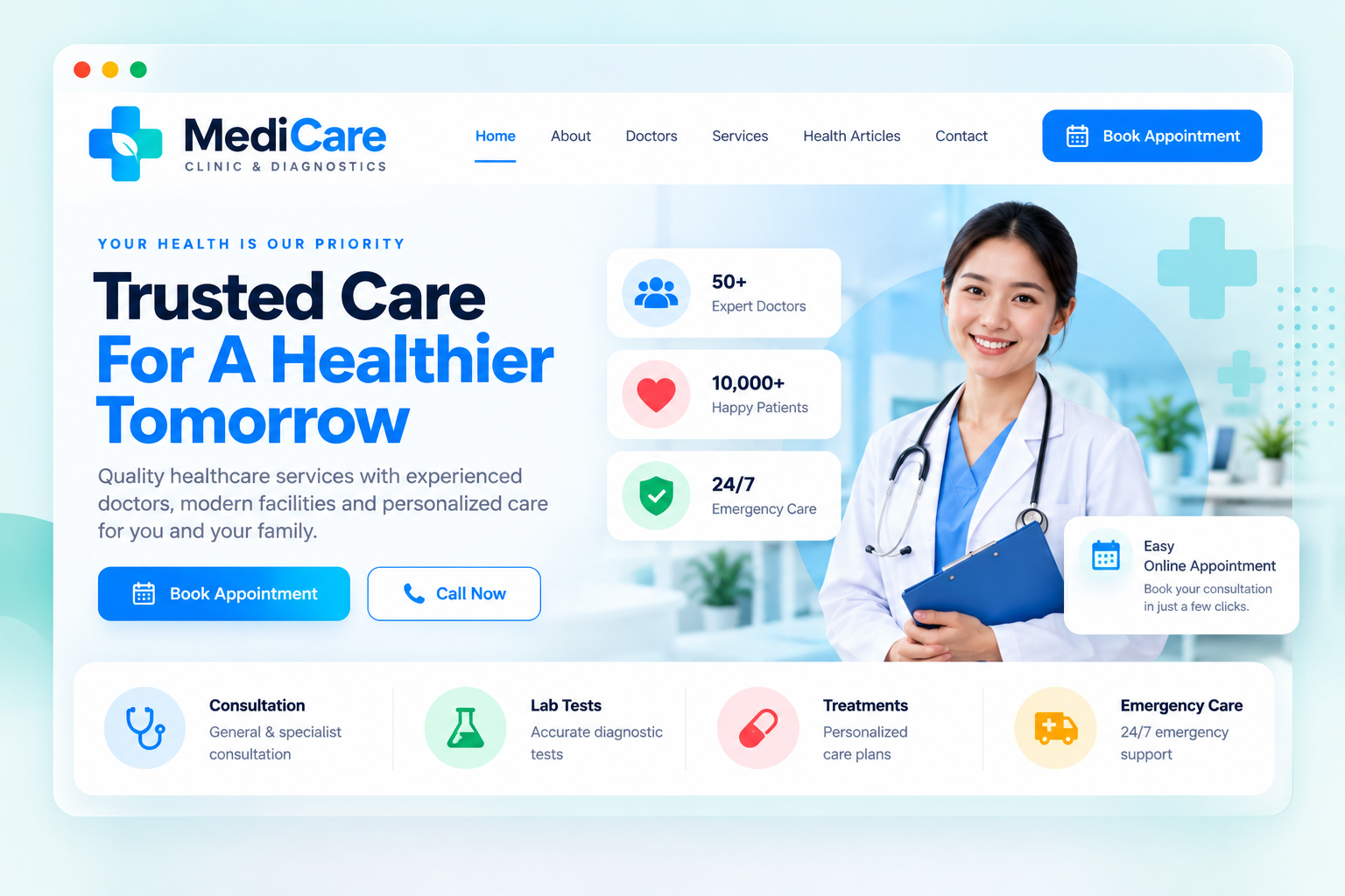 Doctor Clinic Website